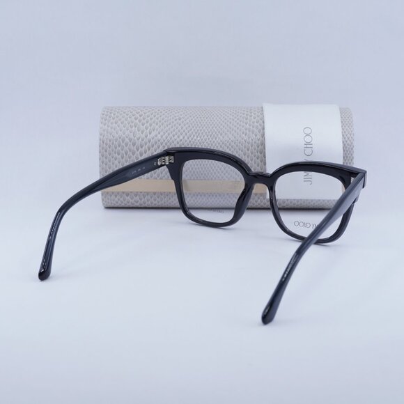 Jimmy Choo JC176 018R 00 Cat Eye Eyeglasses - Dark Gray Glittergy 49mm - Picture 8 of 8